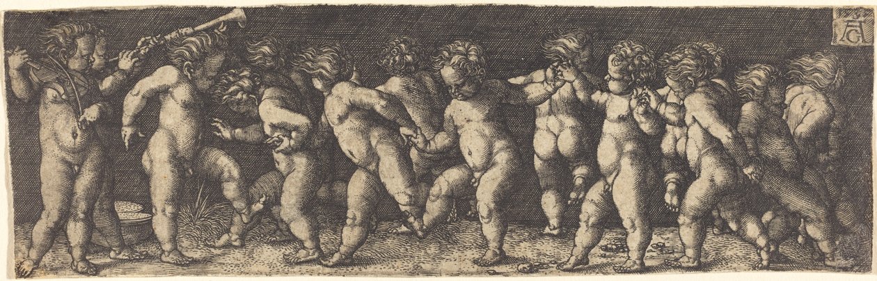 踊る子供たち、1535年。 作： ハインリッヒ・アルデグリーバー