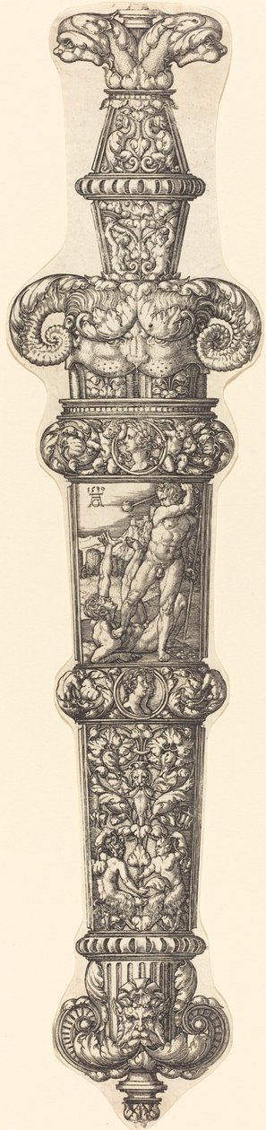 カインとアベルの短剣鞘のデザイン、1539 年。 作： ハインリッヒ・アルデグリーバー