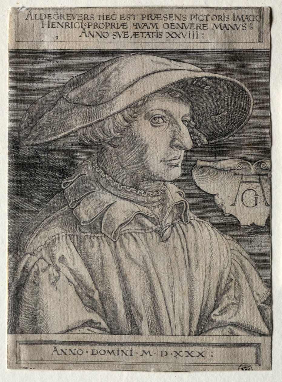 自画像、1530年。 作： ハインリッヒ・アルデグリーバー