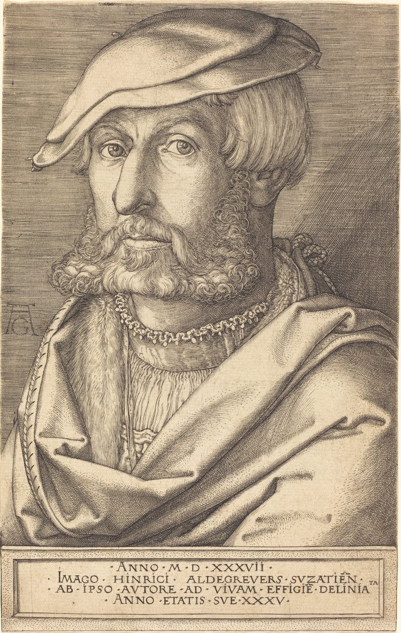 自画像、1537年。 作： ハインリッヒ・アルデグリーバー