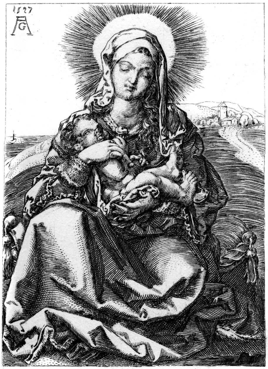 聖母、1527年1849年。 作： ハインリッヒ・アルデグリーバー