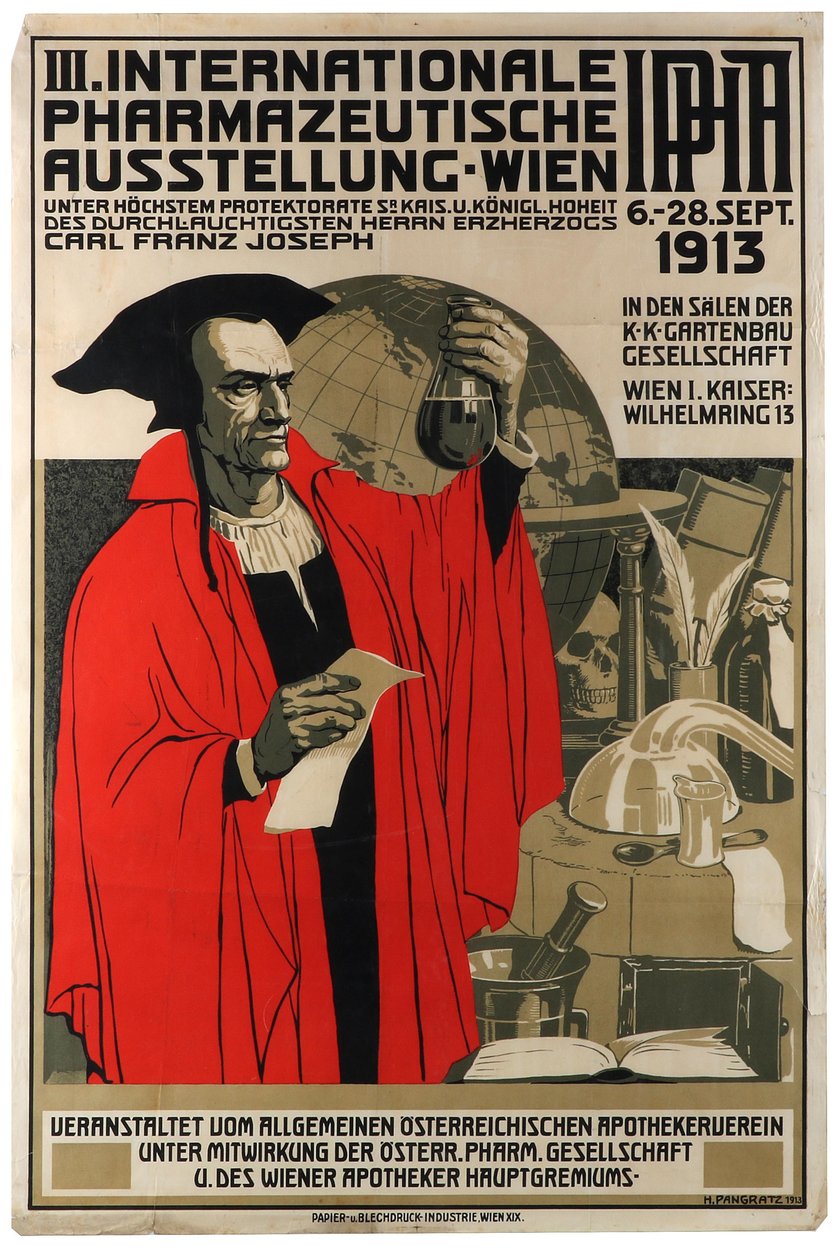 III 国際医薬品展示会ウィーン、1913 年。 作： ハインリッヒマリアパングラッツ