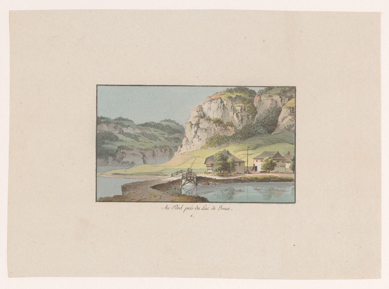 ジュウ湖近くのル ポンの眺め Au Pont prés du Lac de Joux (オブジェクトのタイトル) スイスの景色（シリーズタイトル） Collection de quelques vues dessinées en Suisse d