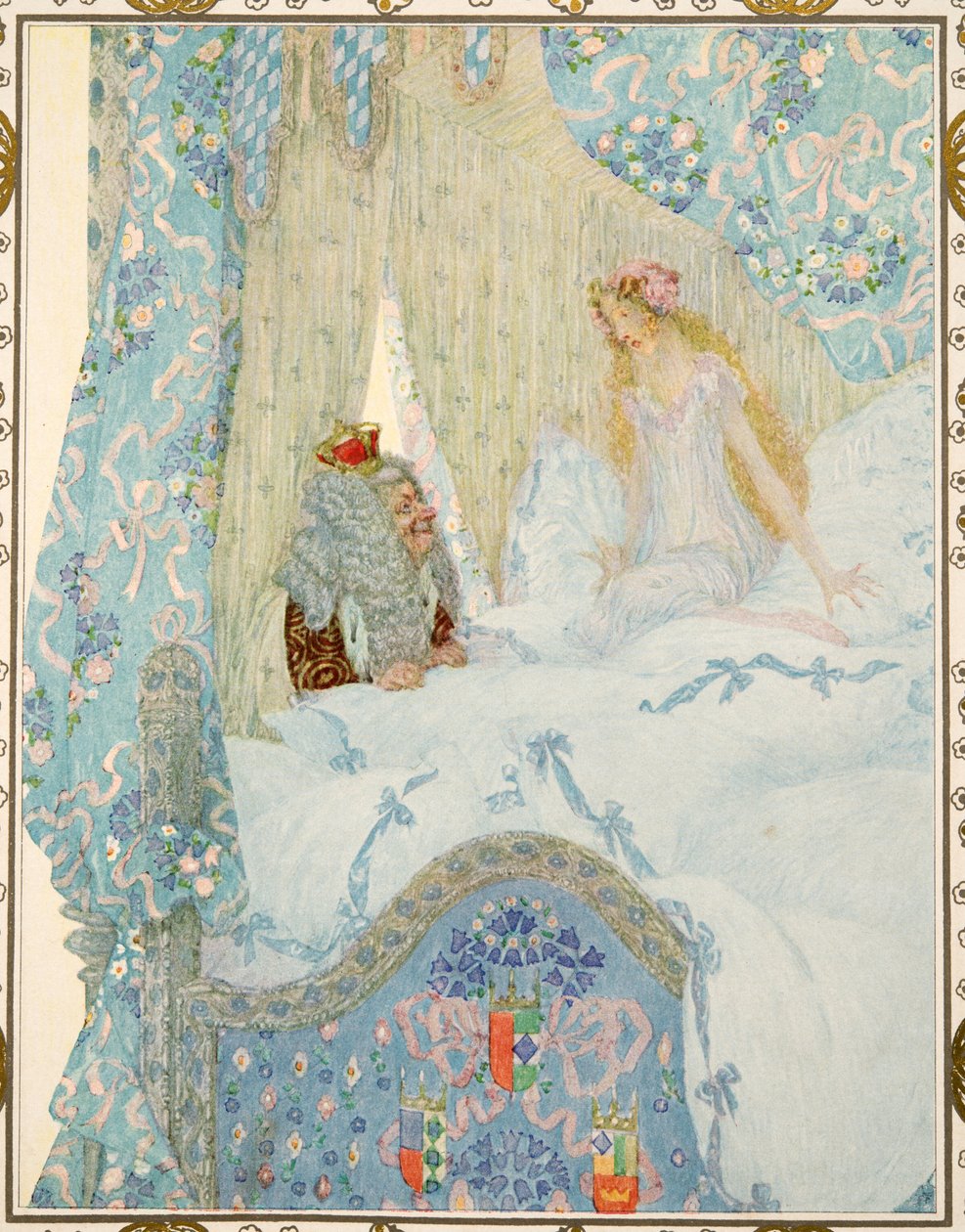 ハンス・クリスチャン・アンデルセン著、物語のエンドウ豆の王女、パブ。 1911 作： ハインリッヒとアーバンレフラー