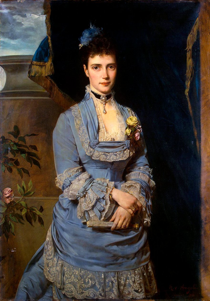 デンマークのダグマー王女マリア・フョードロヴナ大公夫人の肖像」1847-1928年、1874年。 作： ハインリッヒ・フォン・アンジェリ