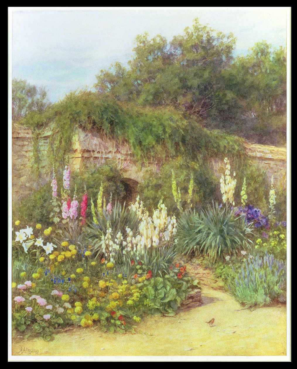 Munstead Wood Garden、Gertrude Jekyll&39;s Garden、Godalming、Surrey（鉛筆と紙のトイレ） 作： ヘレン・アリンガム