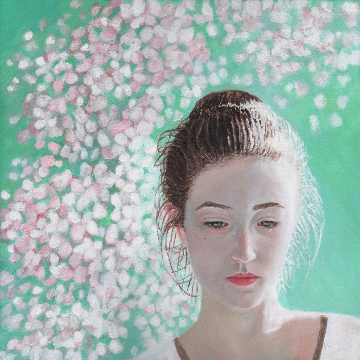 2015年に開花した少女の肖像画 作： ヘレンホワイト