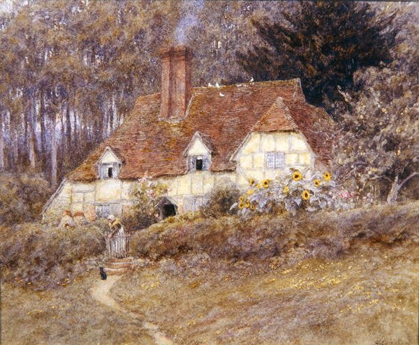 A Surrey Cottage（水彩・紙） 作： ヘレン・アリンガム