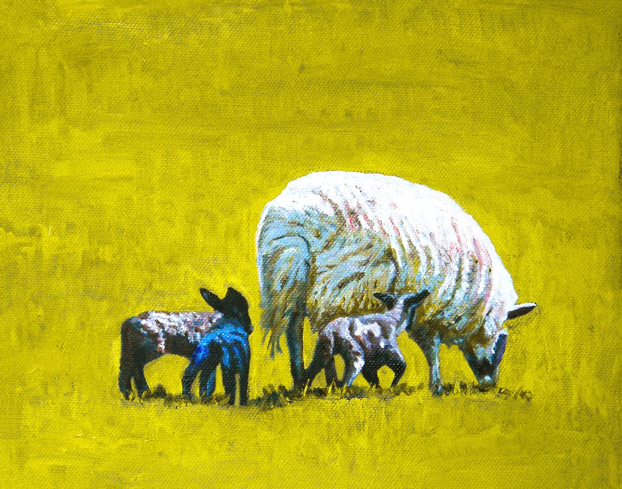 フォローイング, 2009 (キャンバスに油彩) 作： ヘレンホワイト