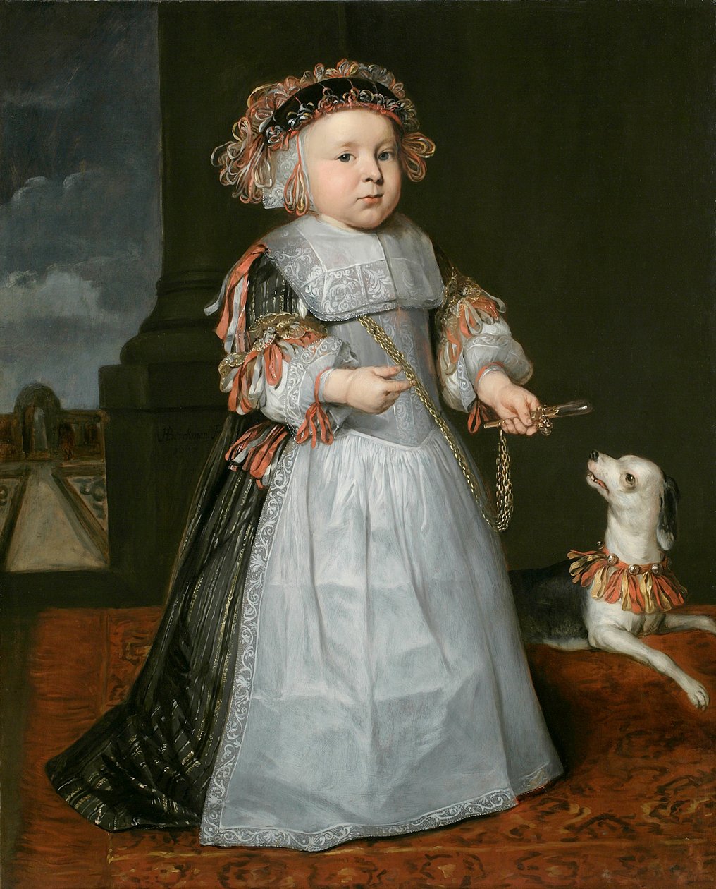 1667年の犬の少年 作： ヘンドリック・ベルクマン