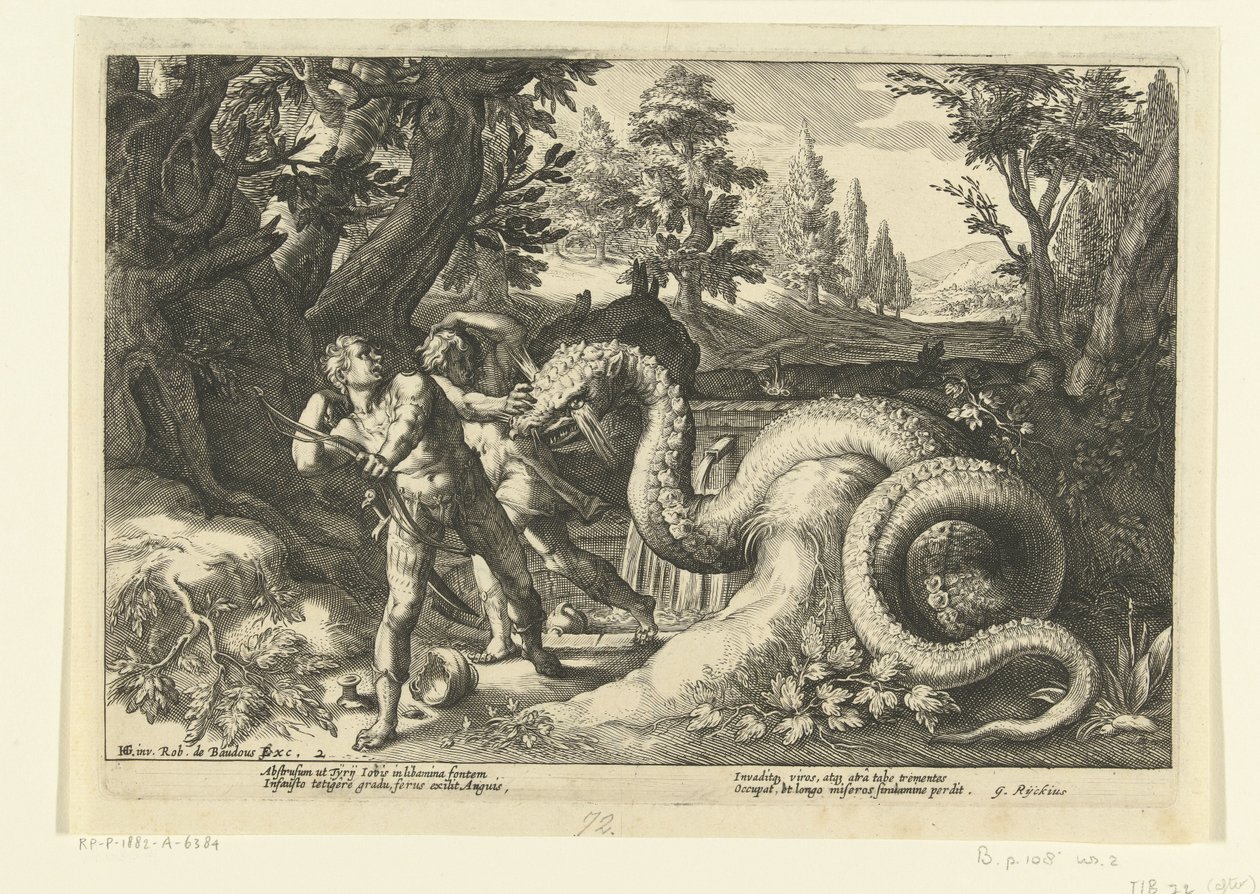 ドラゴンにむさぼり食われたカドモスの仲間たち Ovid