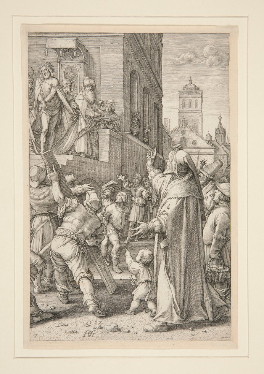 Ecce Homo, from The Passion, #8 in the series of 12 engraving 作： ヘンドリック・ゴルツィウス