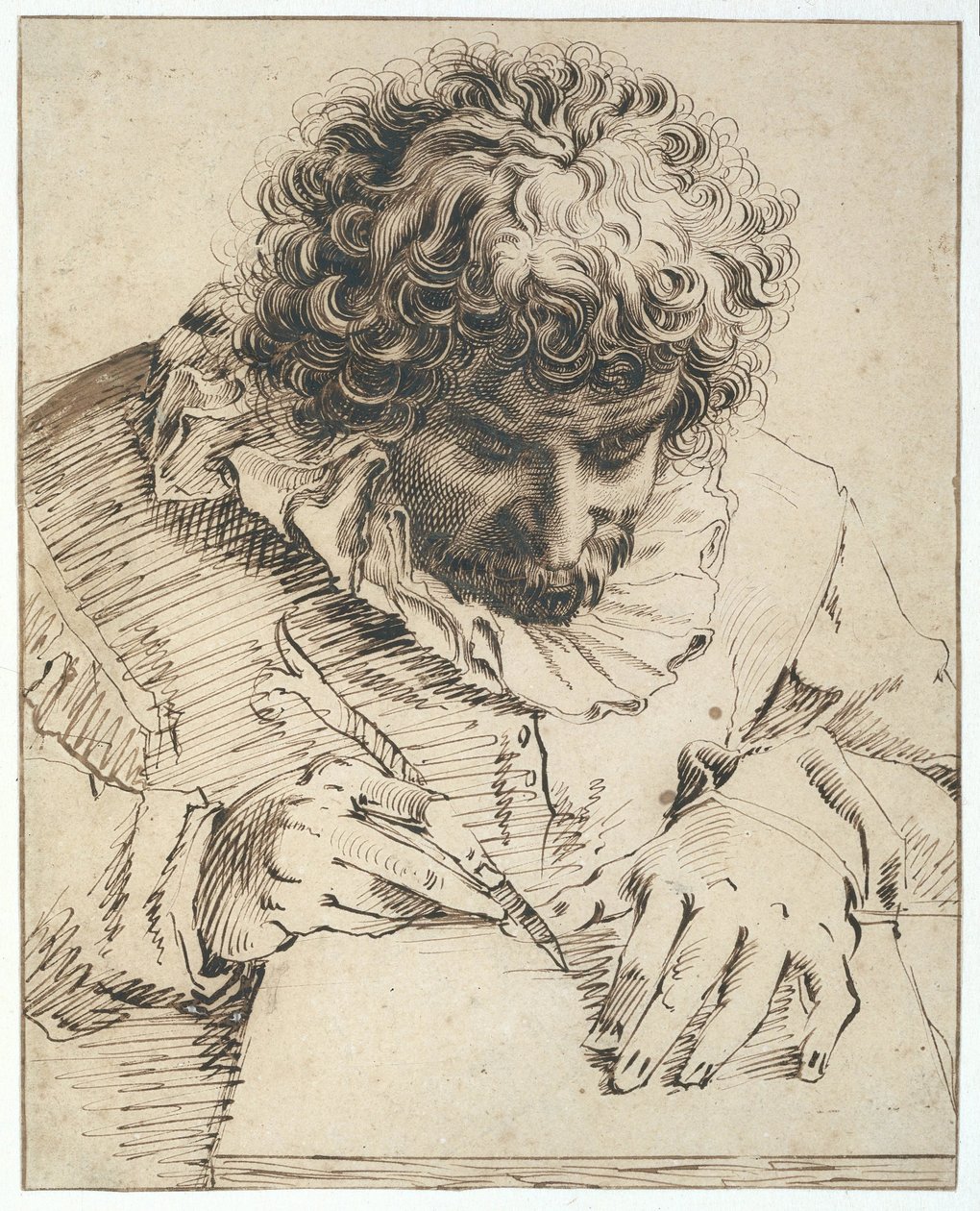 ギリス・ファン・ブリーンの肖像画、デッサンまたは木版画 作： ヘンドリック・ゴルツィウス
