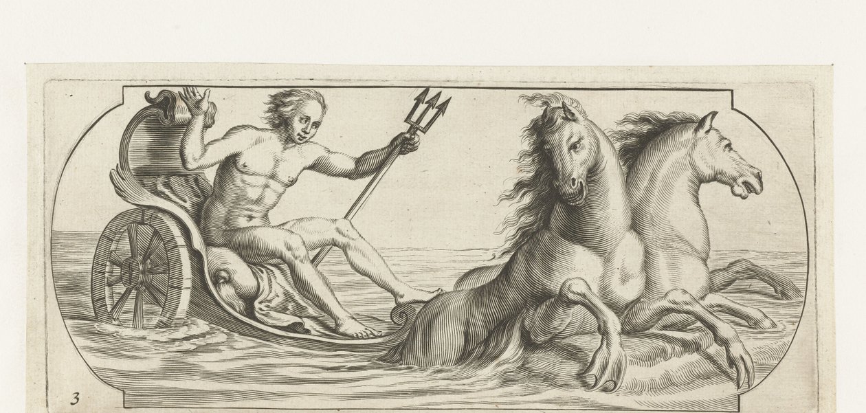 戦車に乗ったネプチューン Nouveau Livre des Dieux et Deeßes De la Marine Bouckje of Sea Gods and Goddesses (シリーズ タイトル) 作： ヘンドリック・デ・カイザー（I）