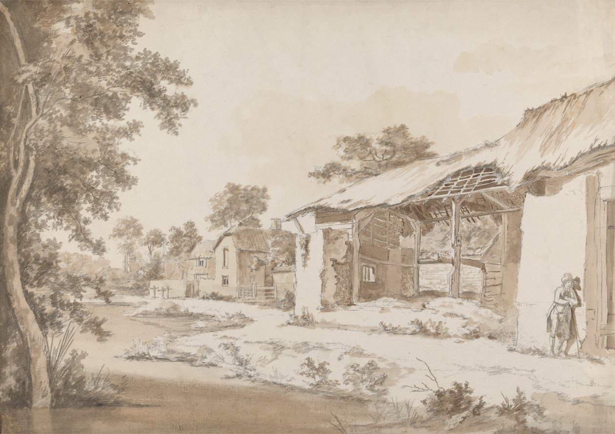 Fazenda arruinada perto de Coombe em Gittisham em Devonshire, três milhas de Honiton, Devon 作： ヘンドリック・フラン・ド・コート