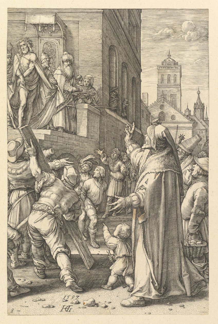 Ecce Homo、キリストの受難、1597年。 作： ヘンドリック・ゴルツィウス