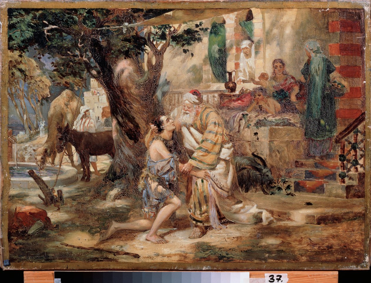 放蕩息子の帰還。 Henryk Siemiradzki (1843-1902) の絵画、キャンバスに油彩。 ポーランドの芸術 作： ヘンリク・シェミラツキ