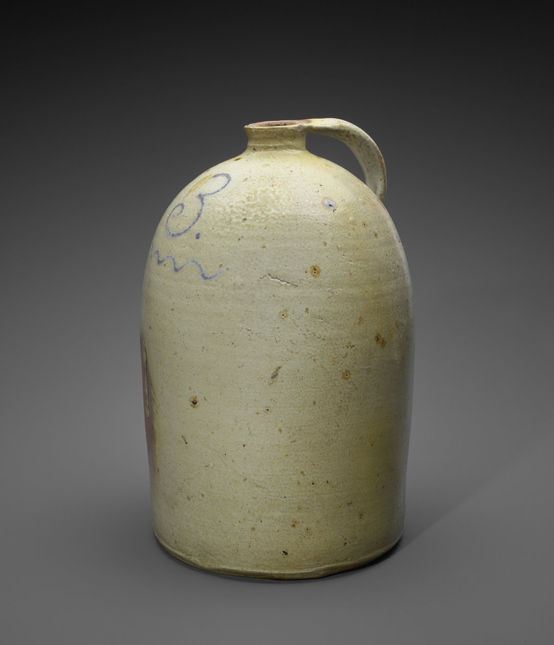 水差し、c。 1886-1905（コバルト入り塩釉石器） 作： ヘンリック・ヴォーグド