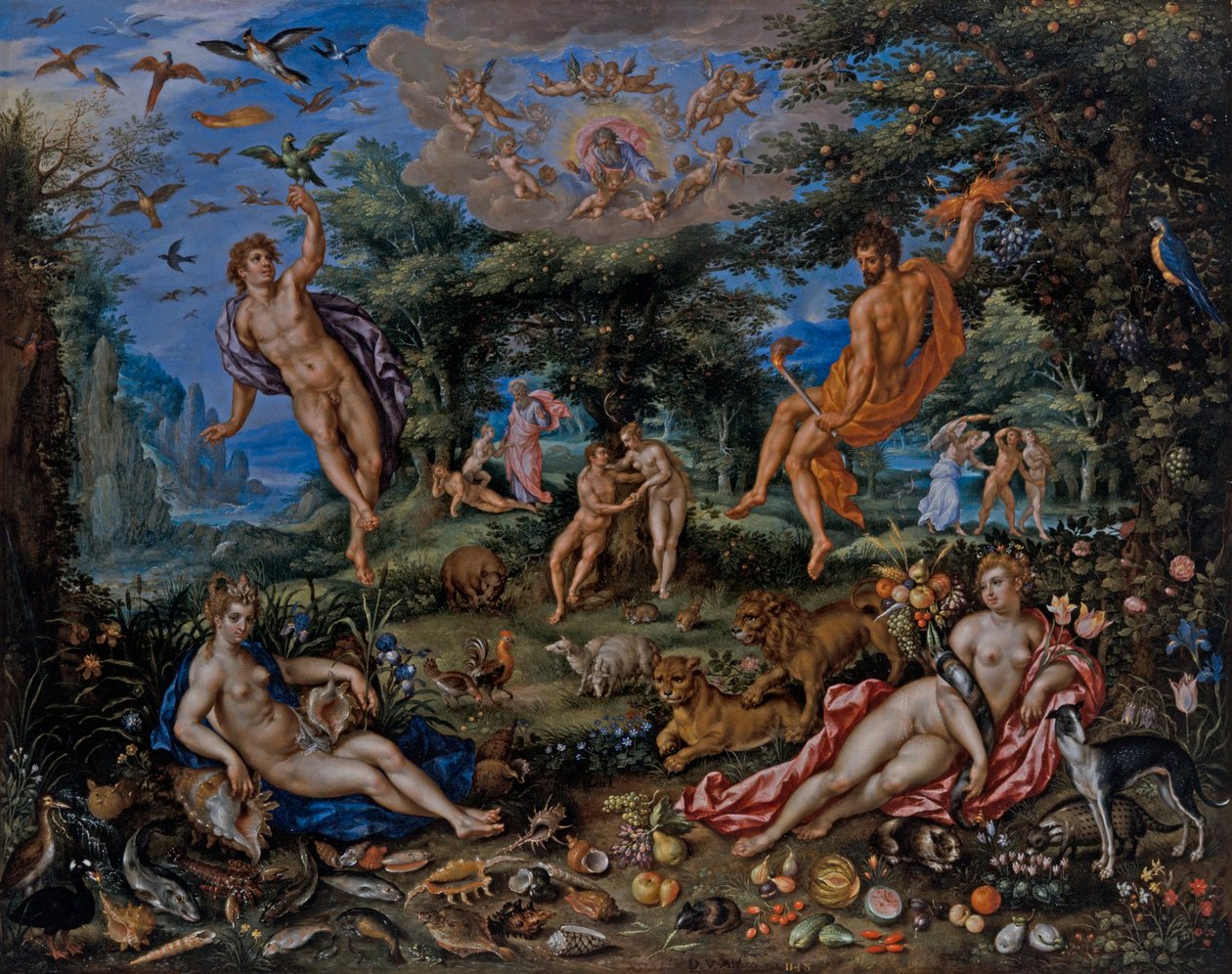 四大元素、ゲンシス・ビヨンドのシーンとともに 作： Hendrik de＆Alsloot Denis van（c.1573 1625/26）Clerck