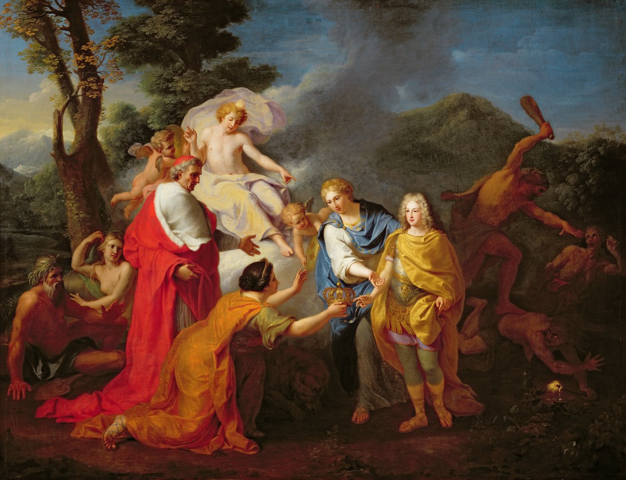 フィリップドフランスの承認の寓意（1683-1746）アンジュー公爵、スペイン国王、1700年11月24日、1704年以前 作： アンリ・アントワーヌ・ド・ファヴァンヌ