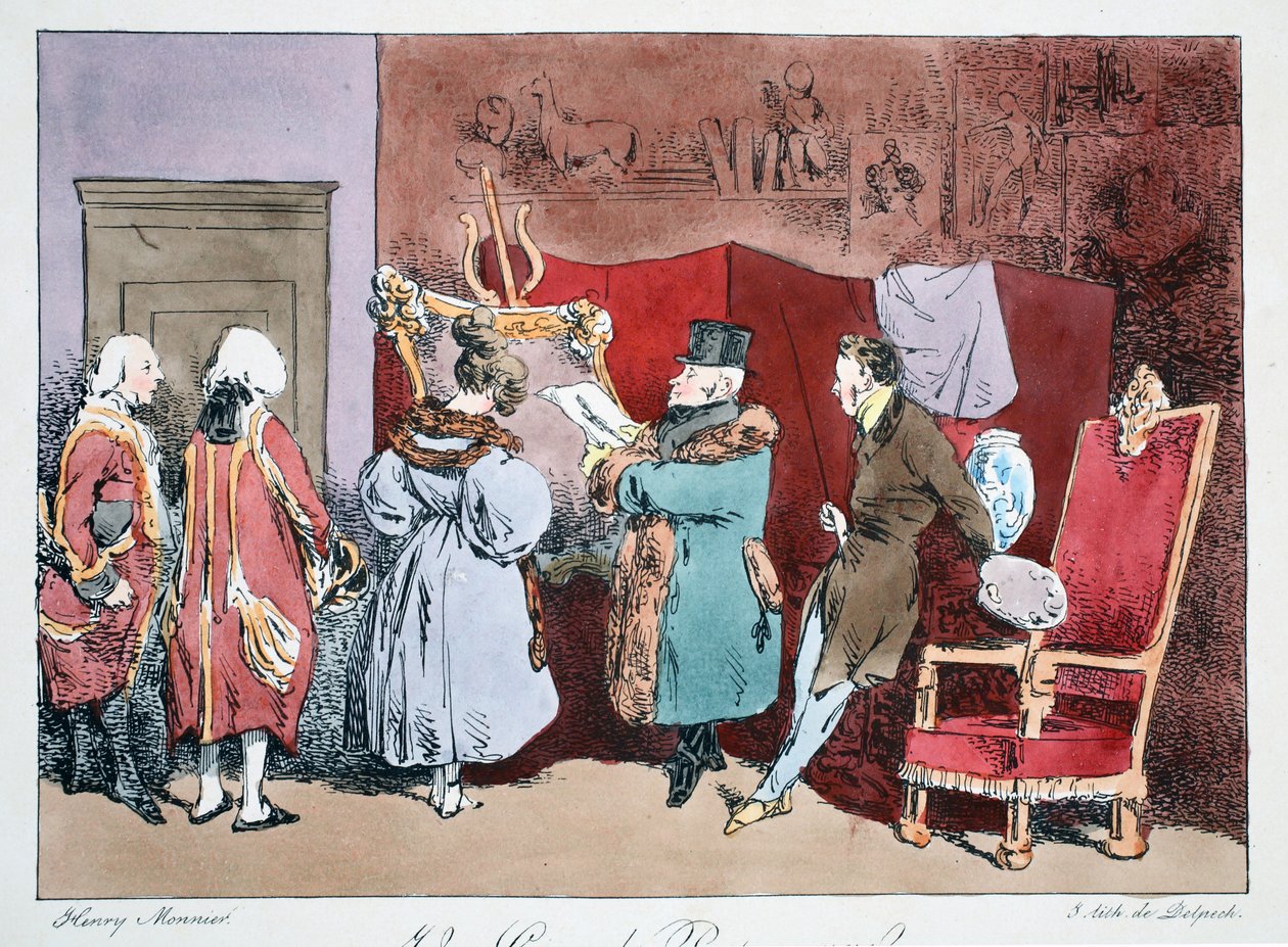 偉大なキャラクター、c.1828（手塗りのリト） 作： アンリ・ボナベンチャー・モニエ