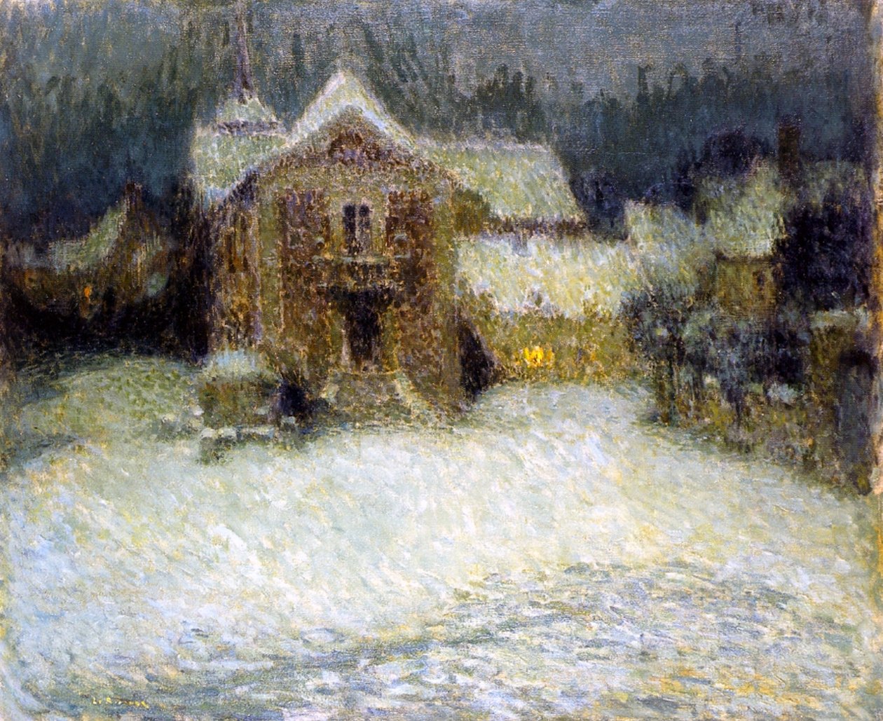 ガーベロイでの雪、1910 作： アンリ・ユージン・オーギュスタン・ル・シダネル
