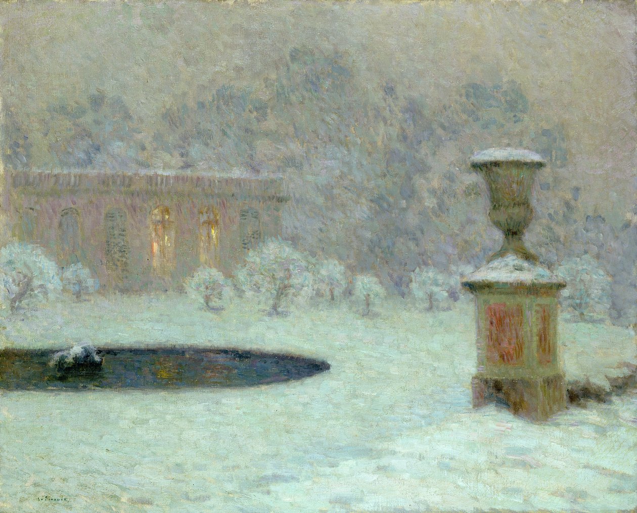トリアノンの下の雪、1905年頃 作： アンリ・ユージン・オーギュスタン・ル・シダネル