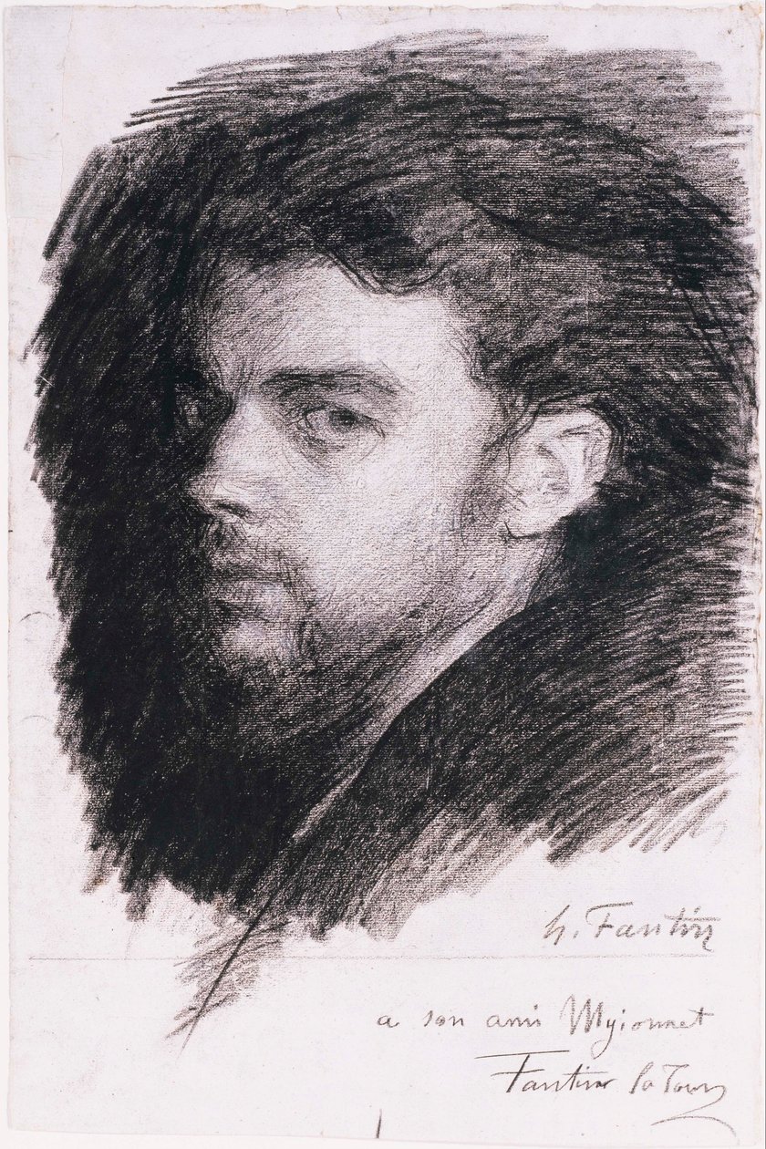 自画像 作： イグナス・アンリ・ジャン・ファンタン・ラトゥール
