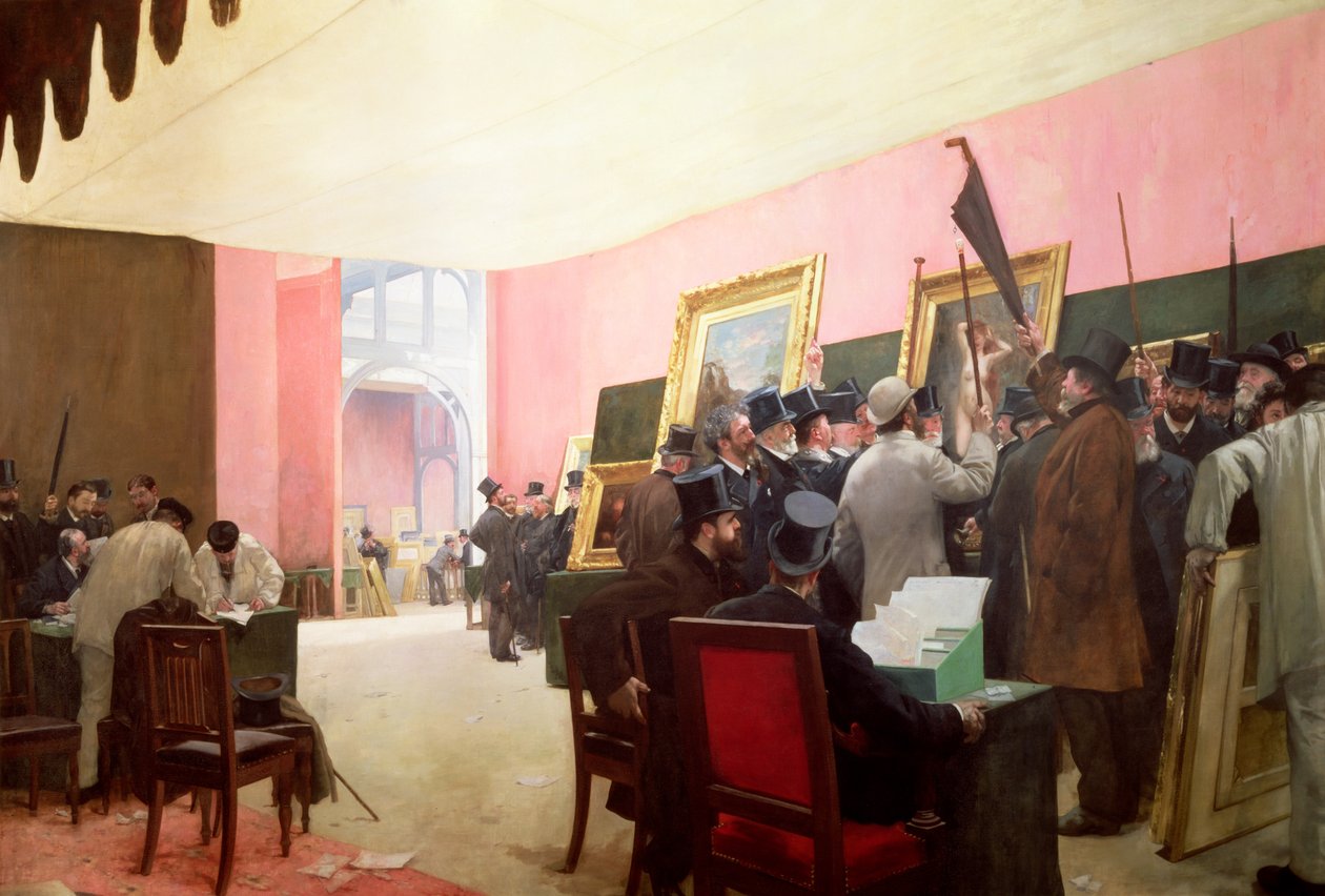サロンデアーチストフランセの審査員会議、1885年 作： アンリ・ジェルベックス