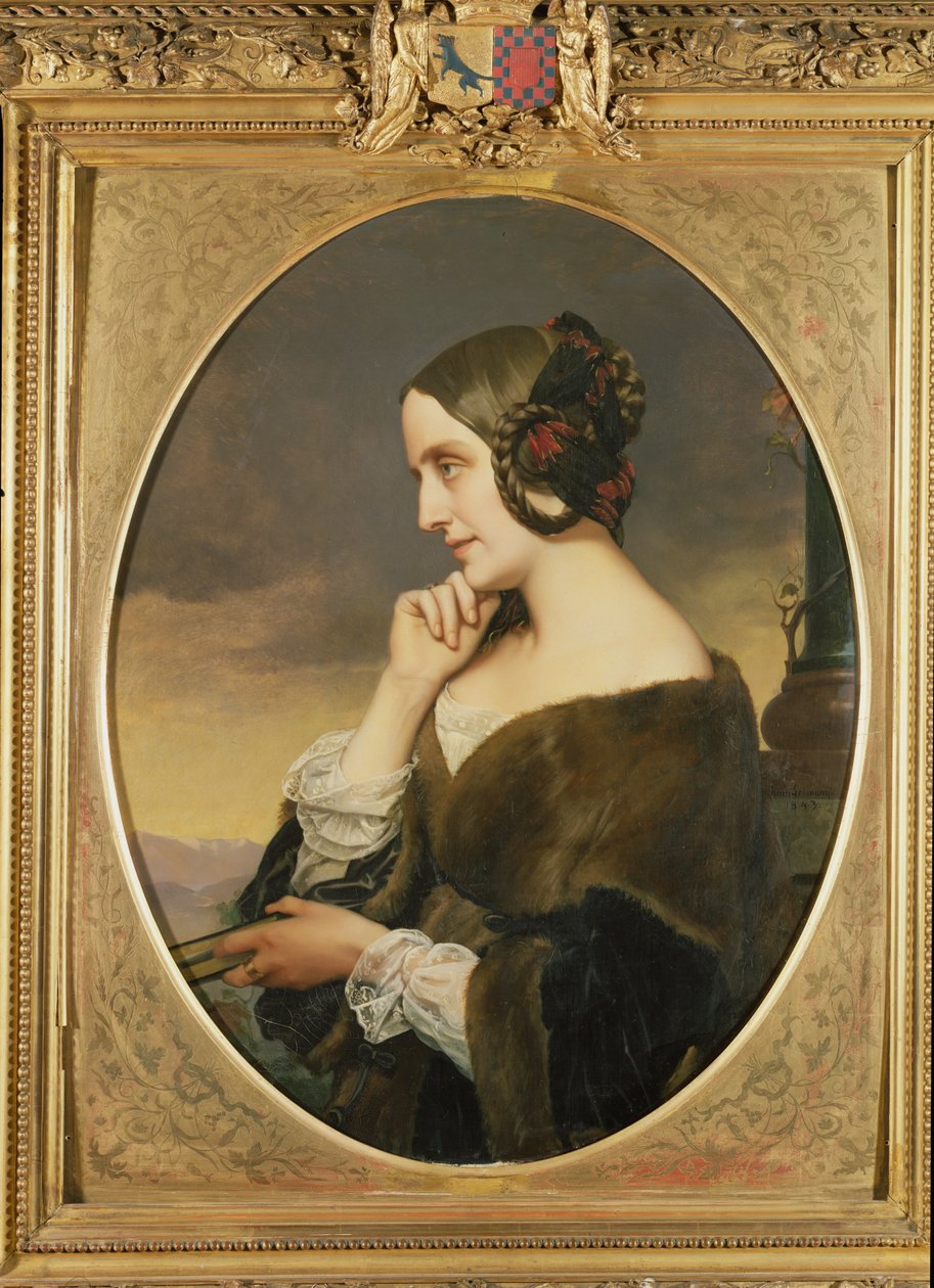 伯爵夫人マリーダゴールの肖像、1843年 作： アンリ・レーマン
