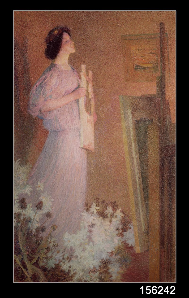 画家のミューズ、1900年頃 作： アンリ・マーティン