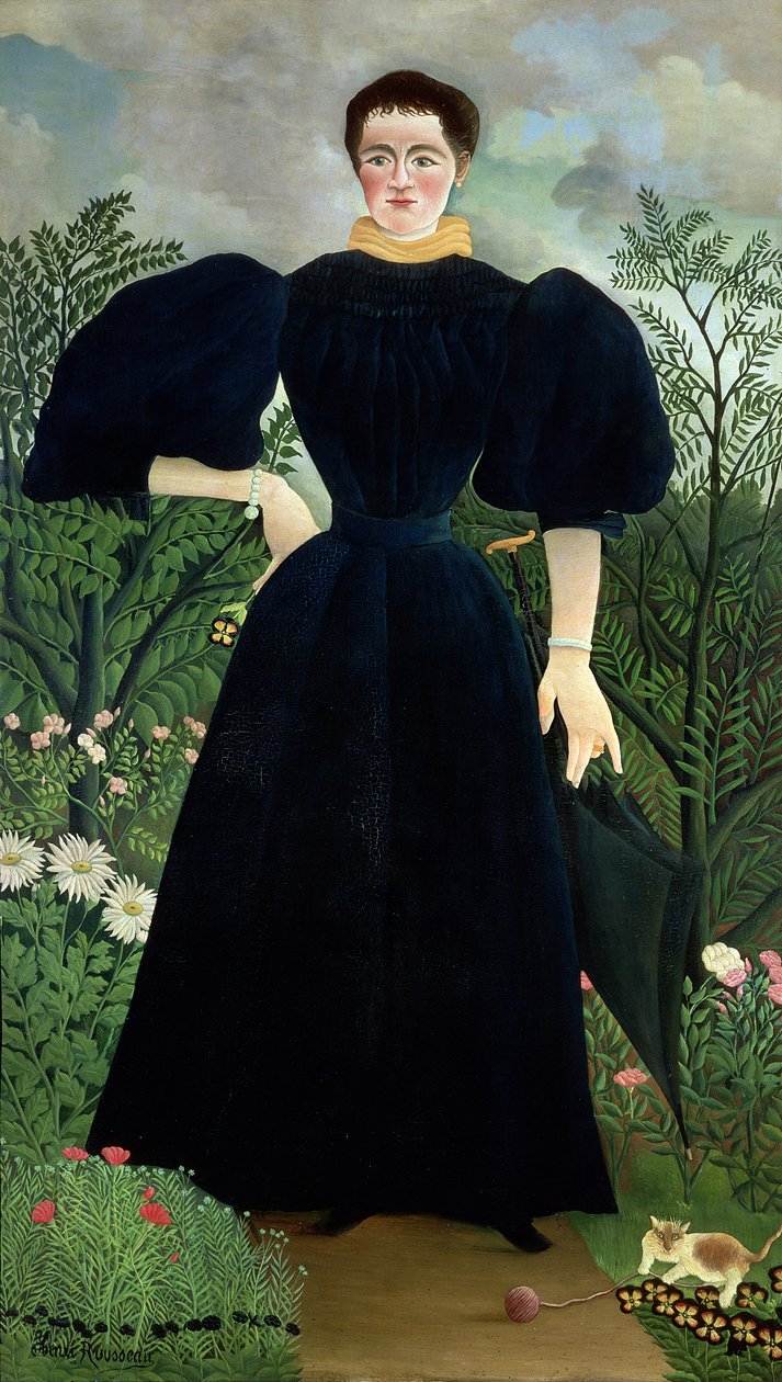 女性の肖像、1895-97年頃 作： アンリ・ルソー