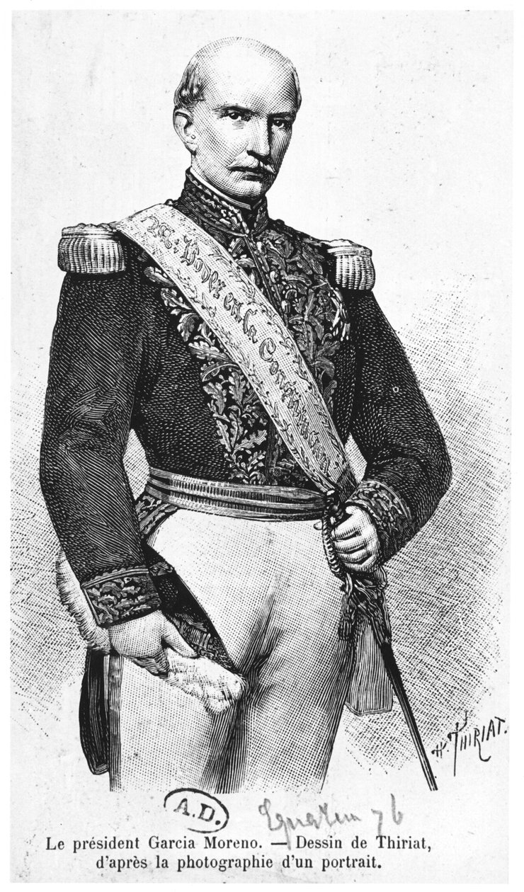 ガブリエルガルシアモレノ（1821-75）エクアドル大統領 作： アンリ・ティリアット