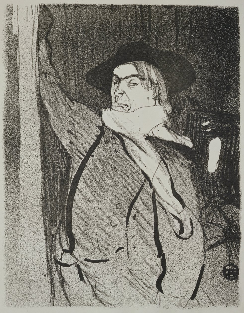 アリスティド・ブラントの肖像（c.1895-1900） 作： アンリ・ド・トゥールーズ・ロートレック