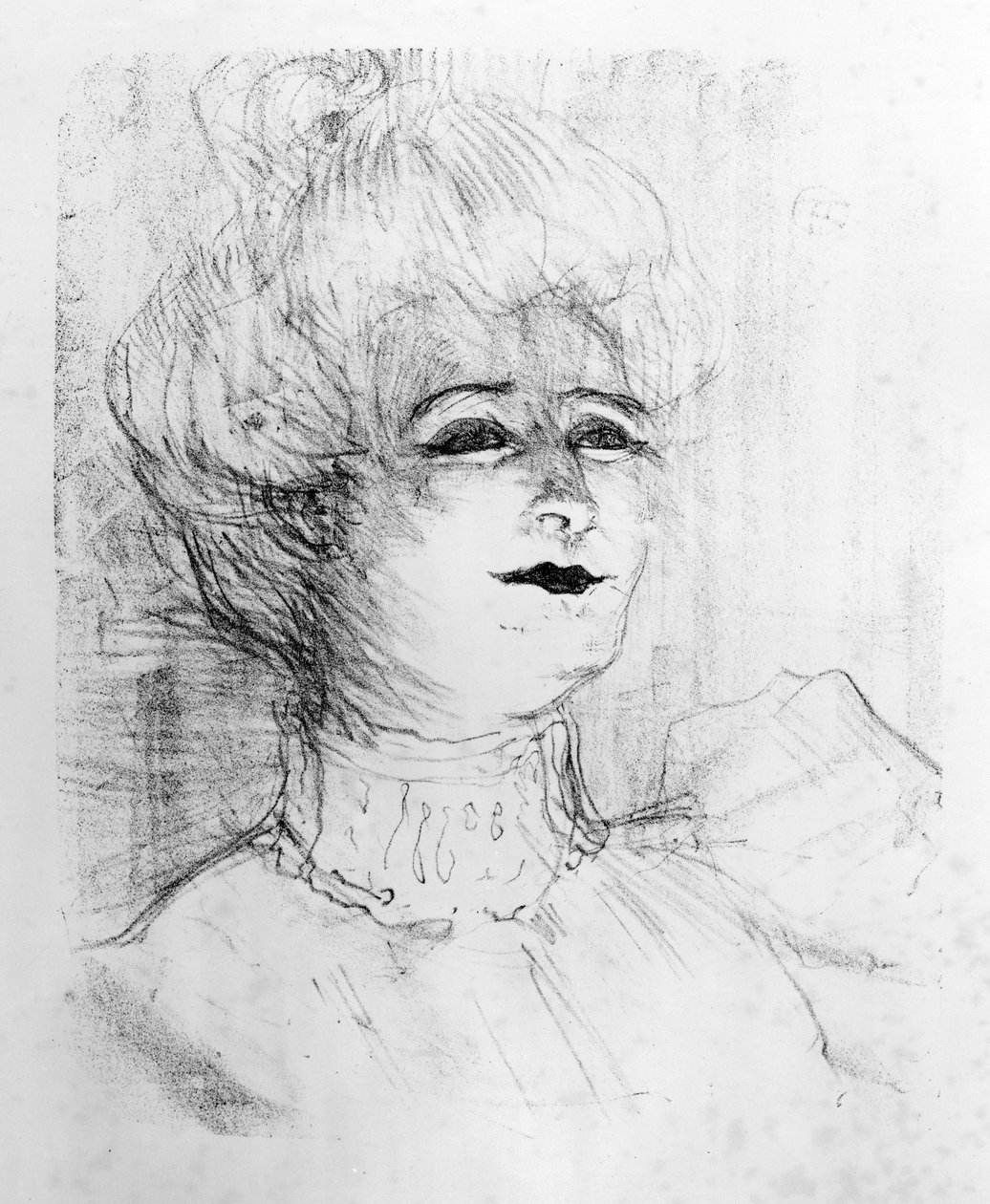1898年の舞台でのマリールイーズマーシーの肖像 作： アンリ・ド・トゥールーズ・ロートレック