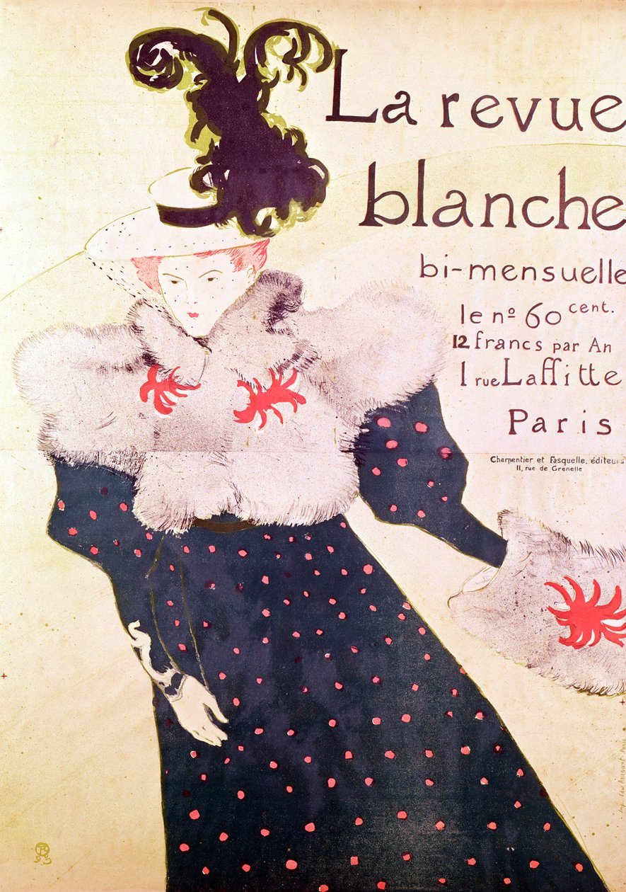 「La Revue Blanche」の広告ポスター、1895 作： アンリ・ド・トゥールーズ・ロートレック