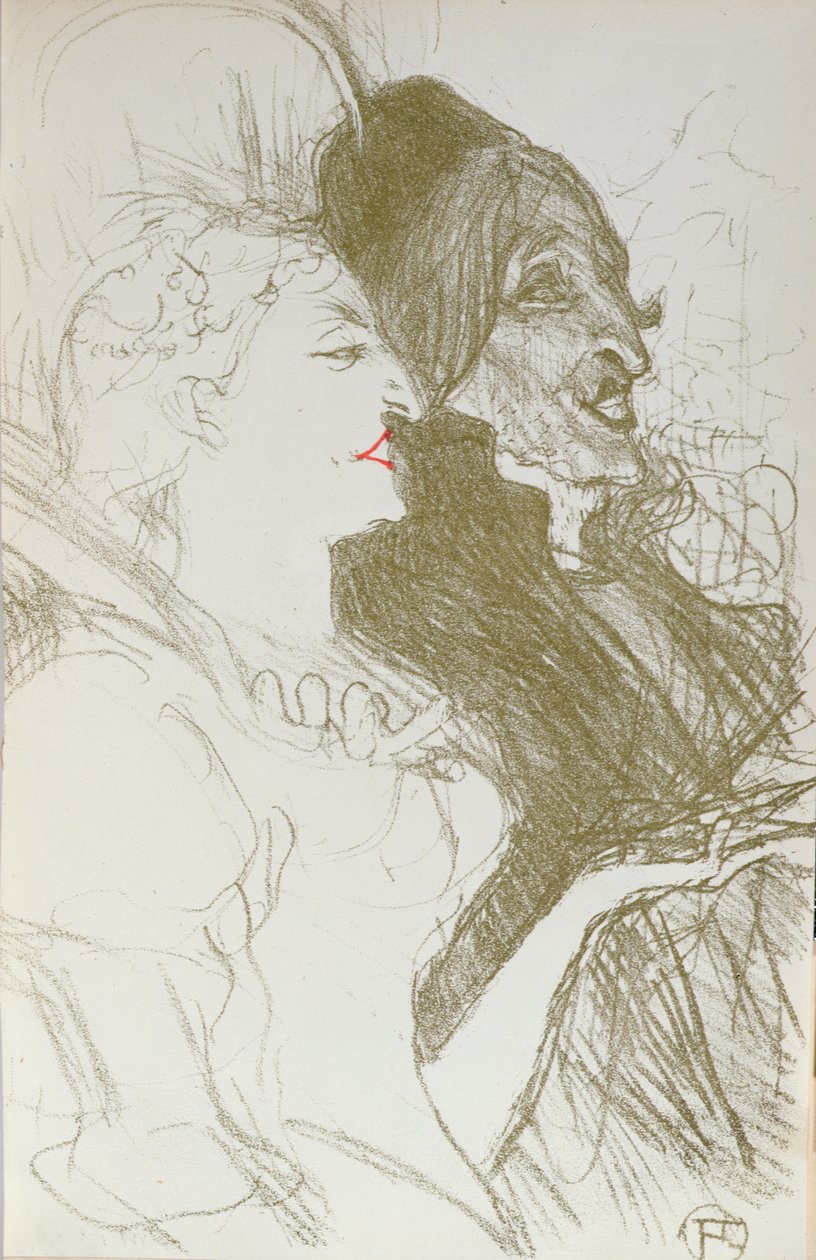 「La Revue Blanche」、1894年3月のイラスト 作： アンリ・ド・トゥールーズ・ロートレック