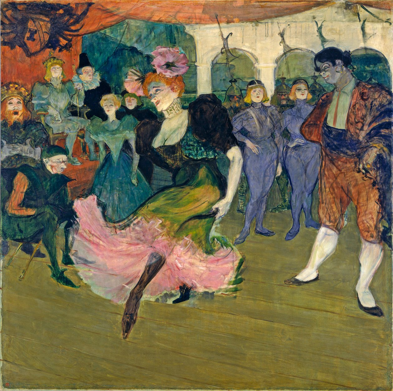 マルセレレンダーが「チレリック」でボレロを踊る、1895 作： アンリ・ド・トゥールーズ・ロートレック