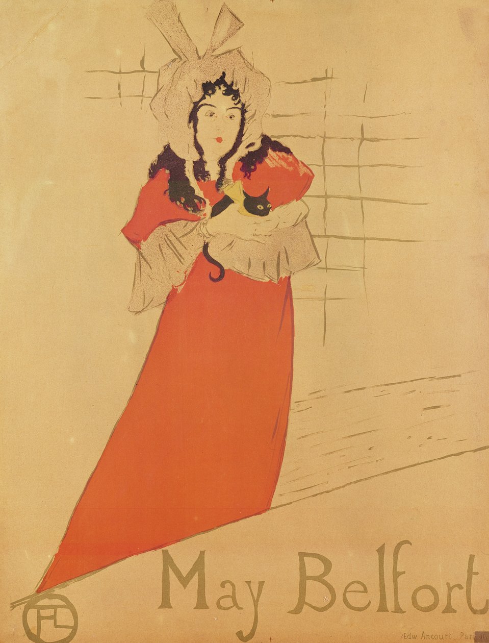 May Belfort（ポスター）、1895（カラーリトグラフ） 作： アンリ・ド・トゥールーズ・ロートレック