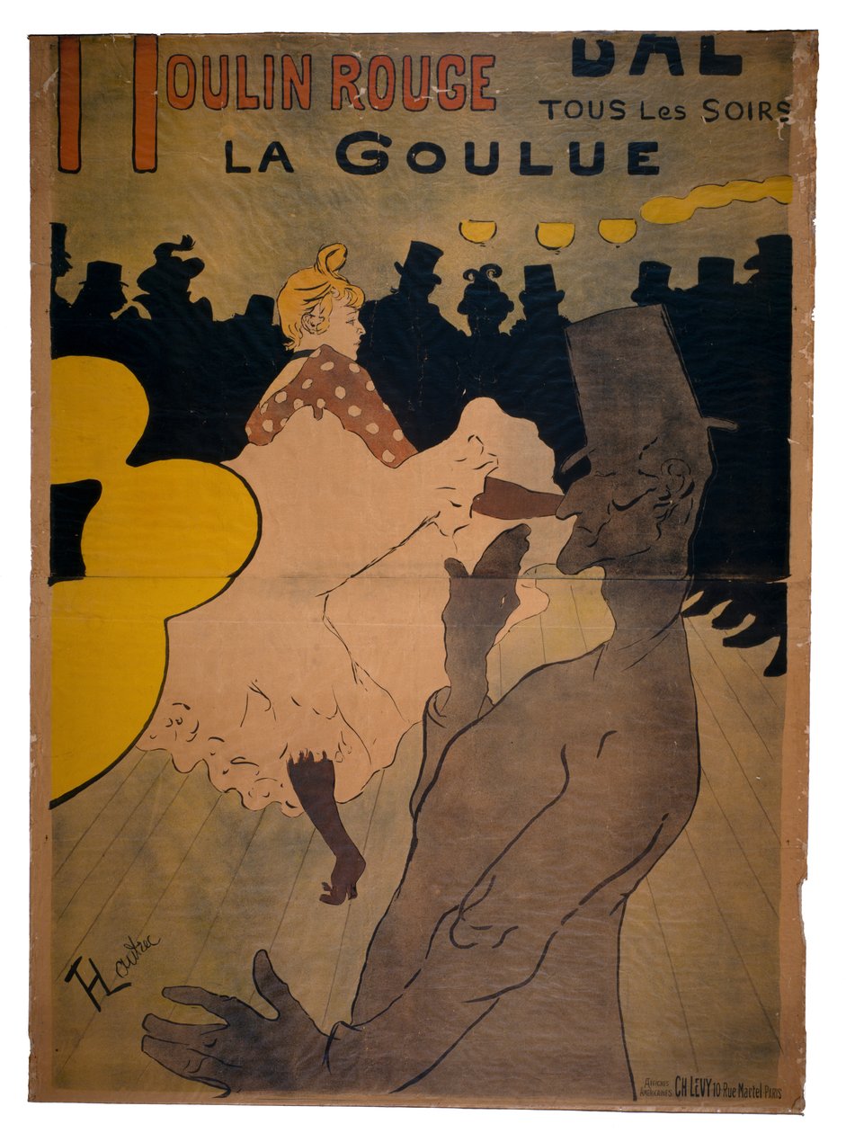 ムーランルージュ、1891年 作： アンリ・ド・トゥールーズ・ロートレック