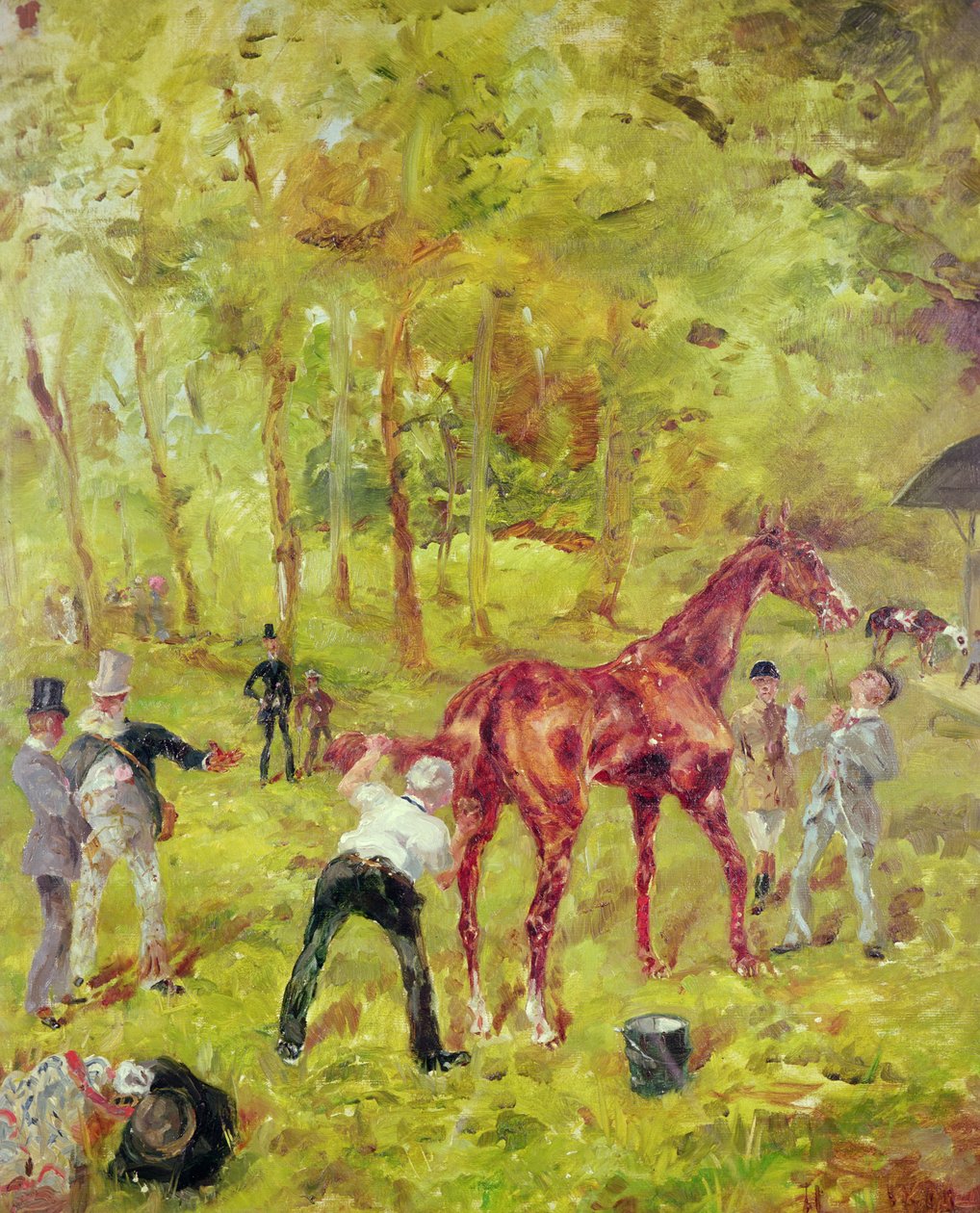 Souvenir d&39;Auteuil、1881（oil on cardboard） 作： アンリ・ド・トゥールーズ・ロートレック