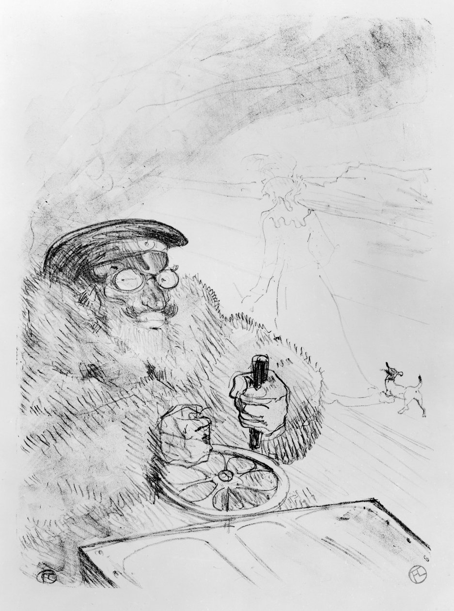 運転手、1896 作： アンリ・ド・トゥールーズ・ロートレック