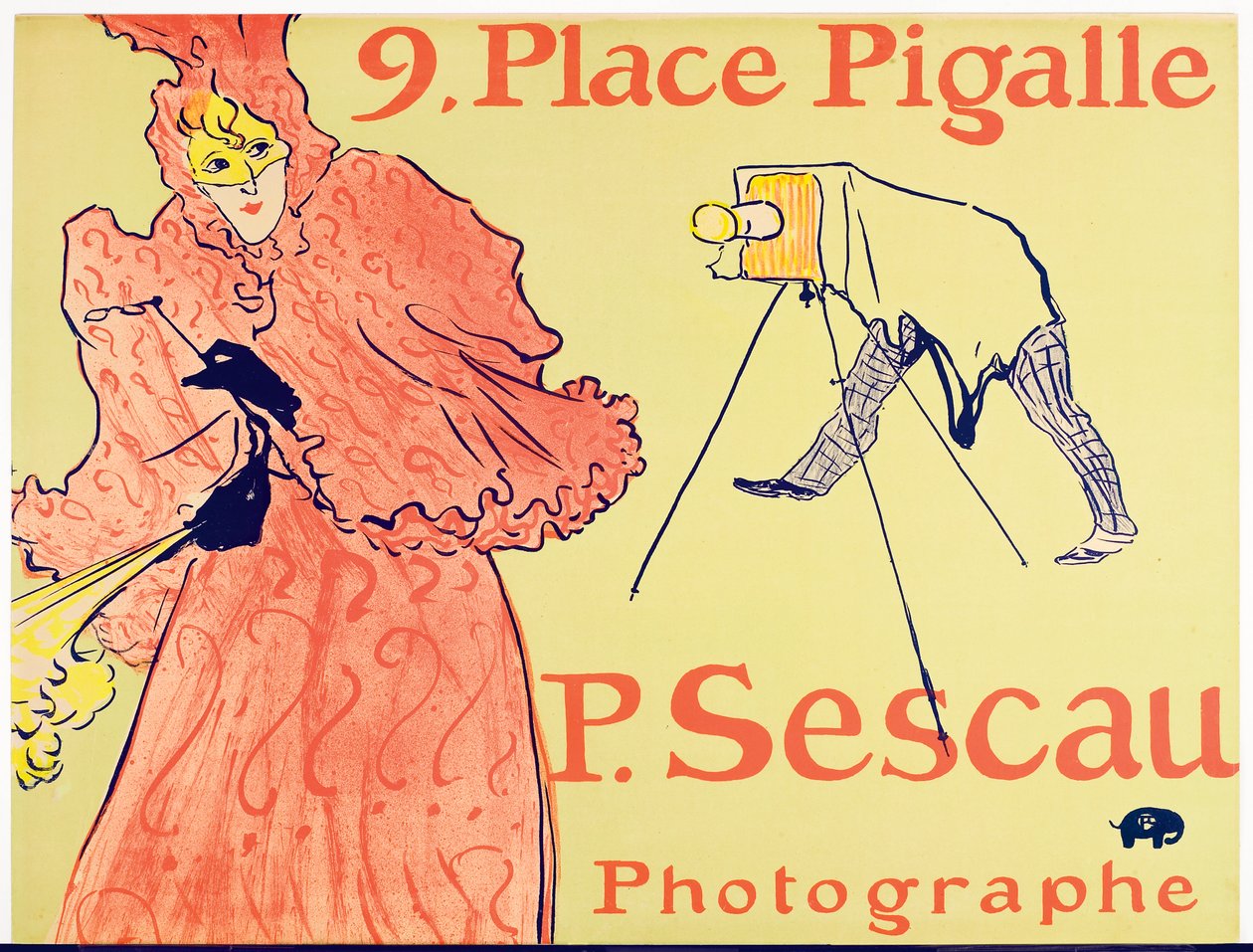 写真家セスカウ、1896年 作： アンリ・ド・トゥールーズ・ロートレック