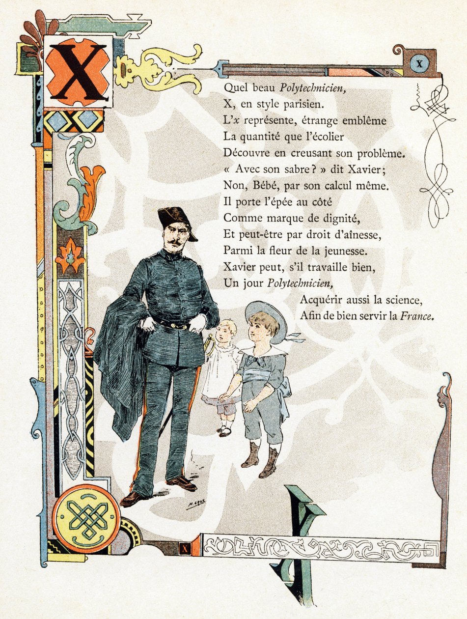 Alphabet of good example "のイラスト、1890年頃（エングレーヴィング） 作： アンリ (1858-1924) グレー