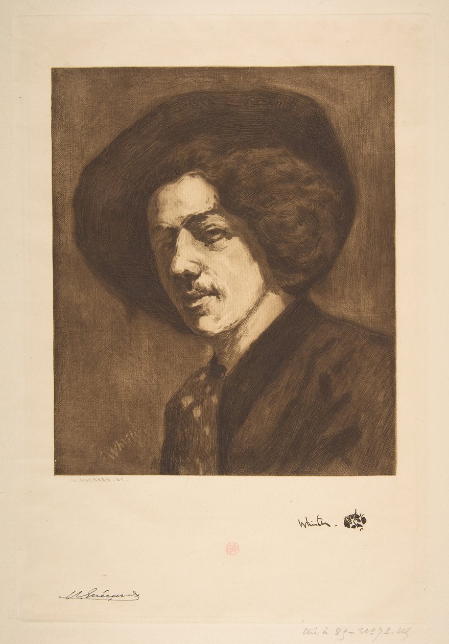 Whistlers Portrait of Himself、1888。 作： アンリ・チャールズ・ゲラード