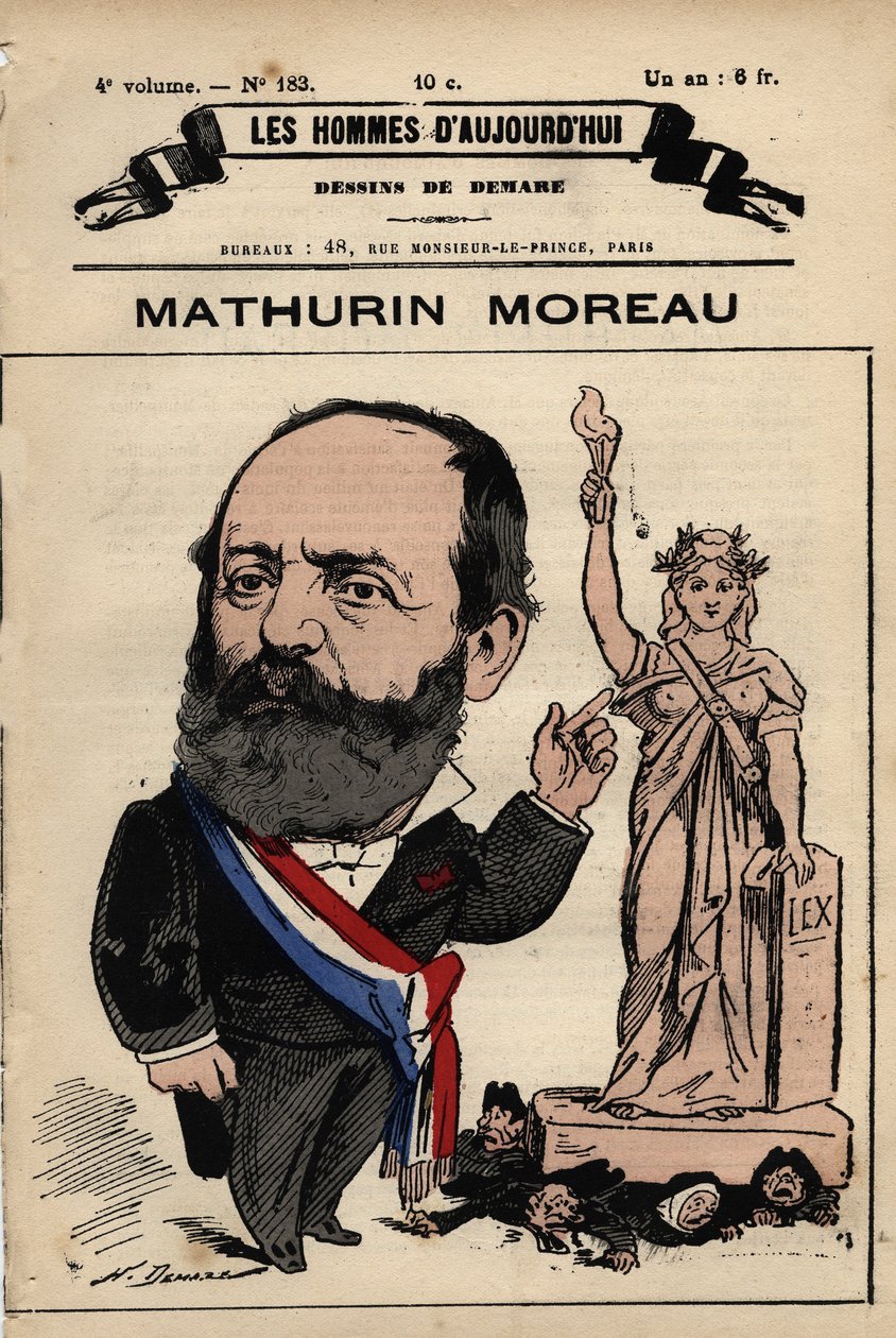 マチュラン・モロー（1822-1912）の漫画（「今日の人たち」より） 1880年頃 アンリ・デマール（1846-1888）作 作： アンリ・デマーレ
