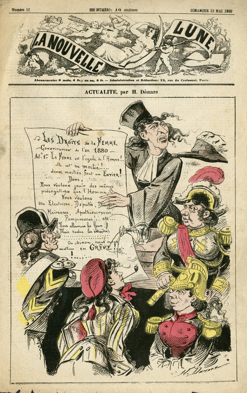 Henri Demare（1846-1888）による『La Nouvelle Lune』表紙のイラスト 作： アンリ・デマーレ