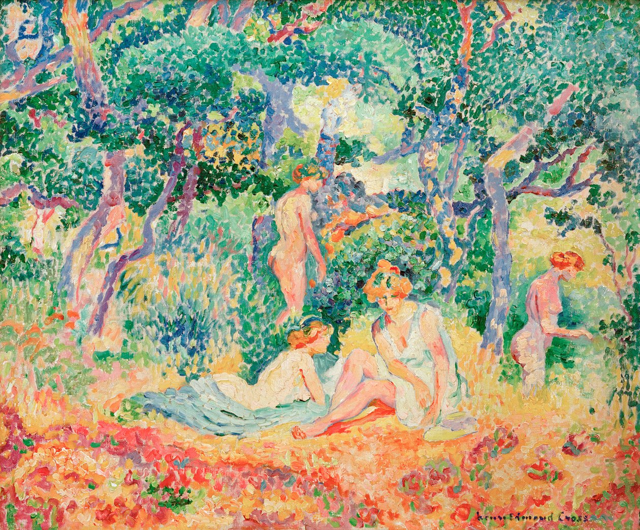 Le BoisまたはNu sous bois、1906-1907。 作： アンリ・エドモンド・クロス