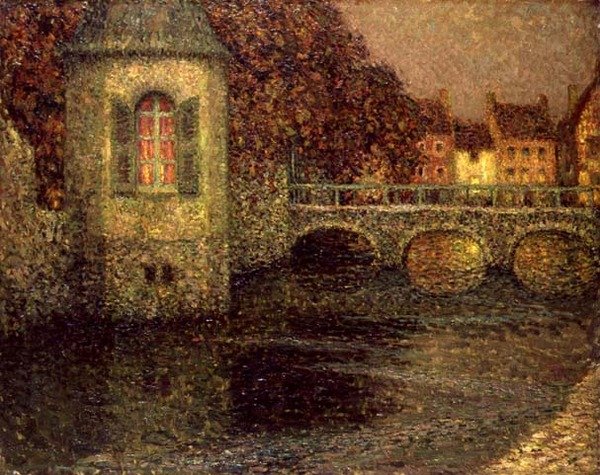 ノルマンディーの夜」（油彩・キャンバス） 作： アンリ・ユージン・オーギュスタン・ル・シダネル