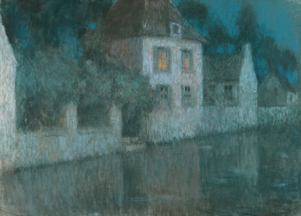 ヌムールへの運河; Le Canal a Nemours 作： アンリ・ユージン・オーギュスタン・ル・シダネル